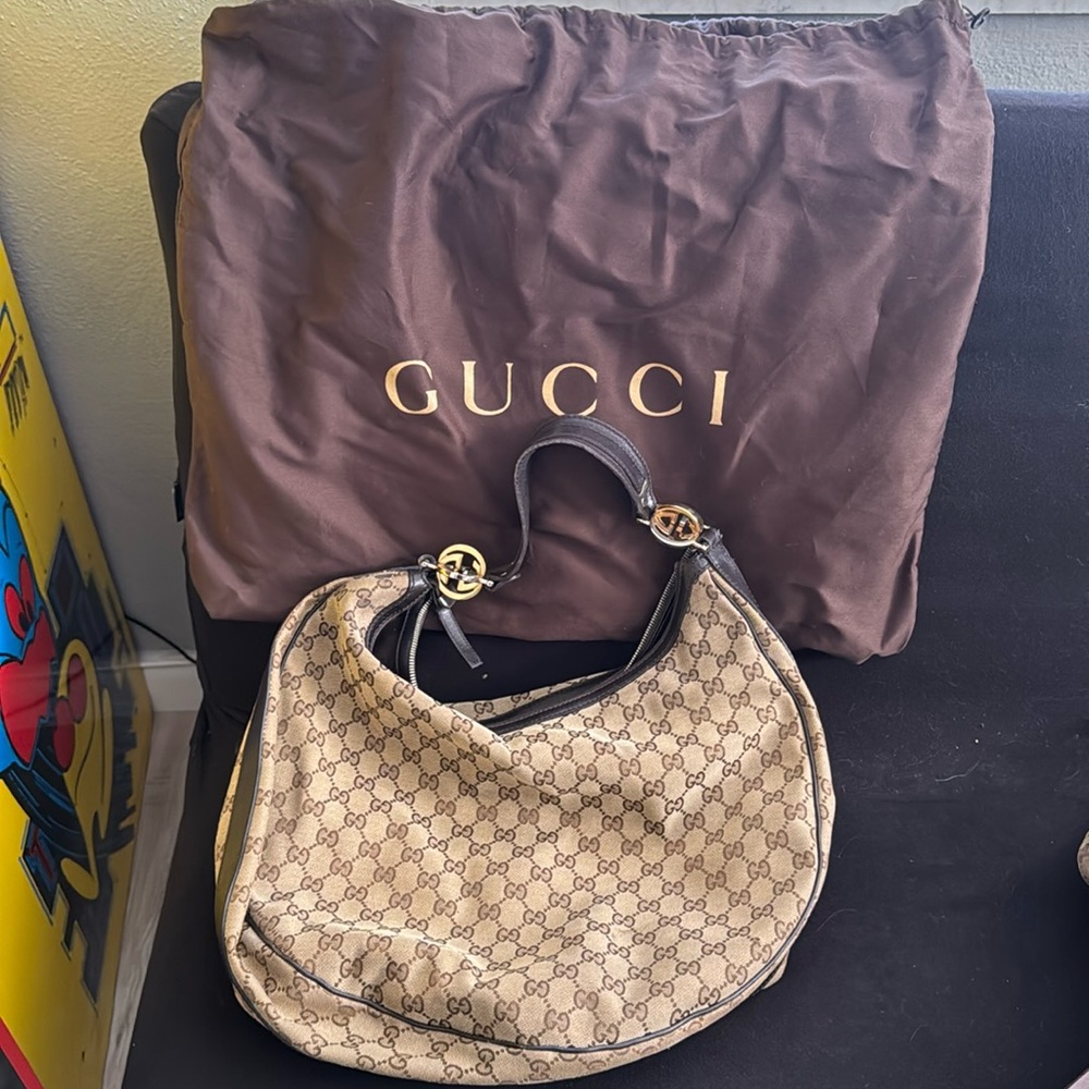 Gucci GG twin medium Hobo Shoulder hag (authentic) - Picture 1 of 2